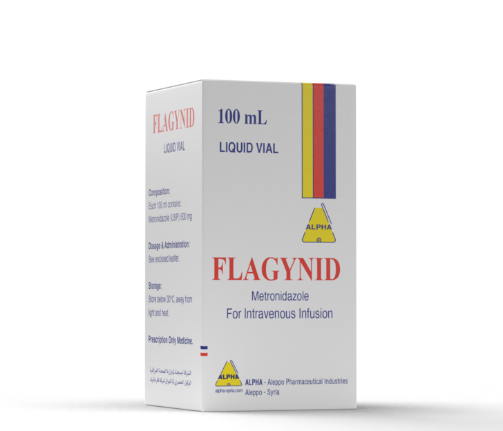 Flagynid Liquid Vial (Metronidazole) 500mg 